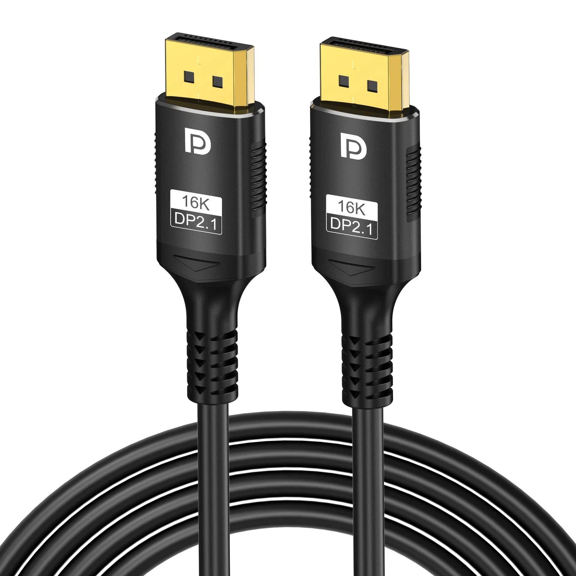 

HDMI Cable 16K DP 2.1 8K@120Hz 4K@240Hz 80Gbps HDR Video Audio Display Port for Laptop TV Xbox Projector Gaming Monitor 1m