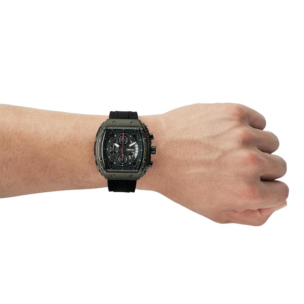 TIME100 Luxury Watch with Sporty Style Men's Calendar, Luminous, Waterproof, (Black)