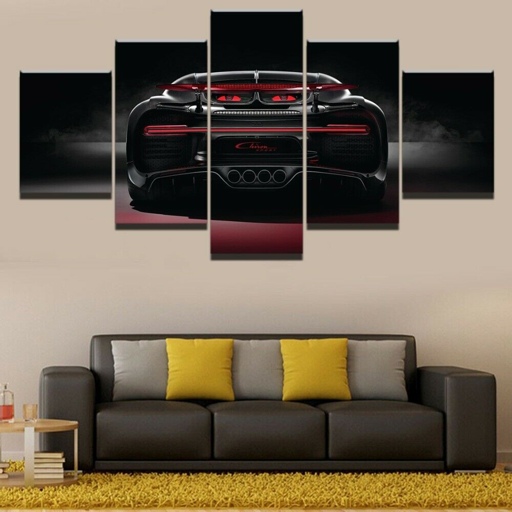

Красный роскошный спортивный автомобиль, 5 шт., настенное искусство, холст, постеры, картины для гостиной, домашний декор, фотографии, украшение