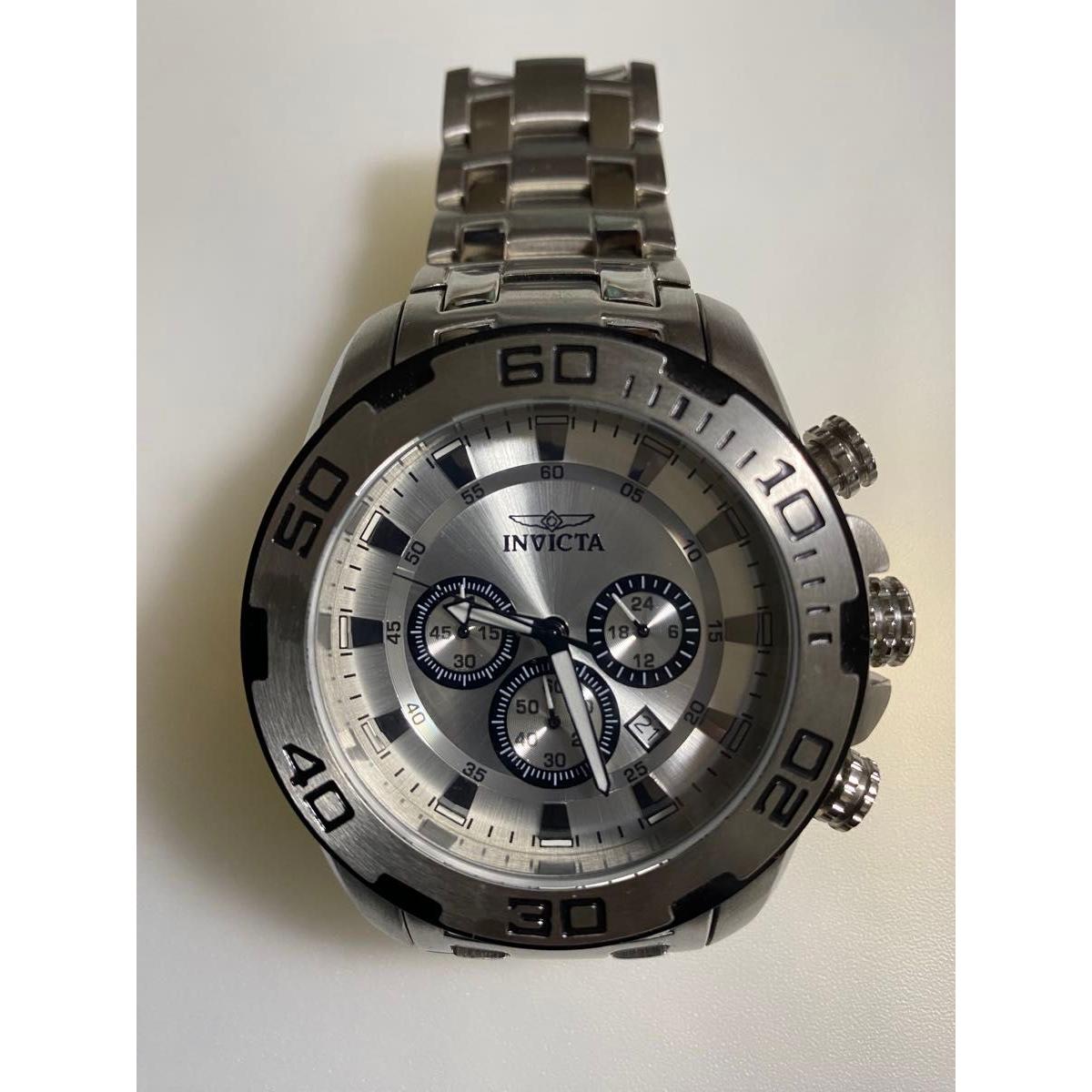 Used INVICTA Chronograph Men s Watch Quartz Operation Confirmed N22317