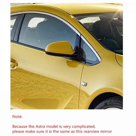 Left & Right Side Wing Mirror Cover Cap For Vauxhall Astra J 2010-13 Gloss Black