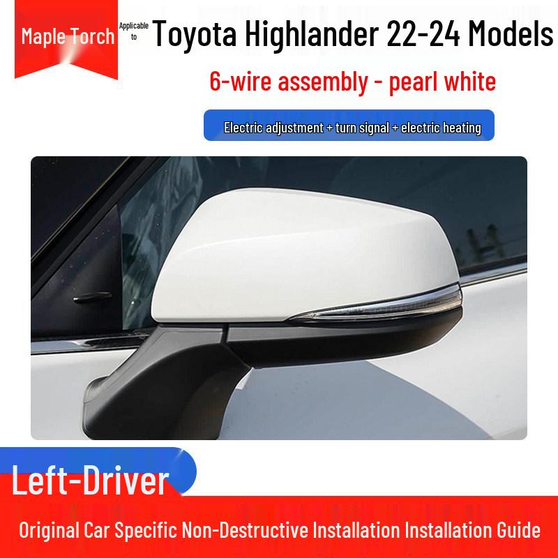 2022-2024 Toyota Highlander Electric Heated Folding Rearview Mirror Assembly
