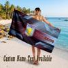 Aston Villa Design Beach Towel Custom Text Large Towel for Beach Vacation