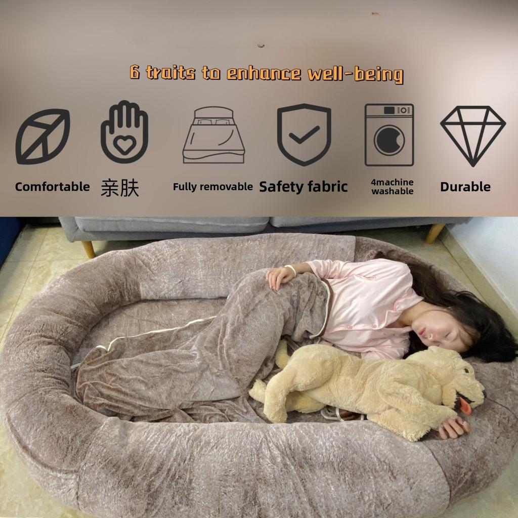 Premium Extra Large Pet Bed Sofa for Humans and Dogs Washable Dog Bed for Lazy Pets Big Cat and Dog Bed Dog Beds for Large Dogs