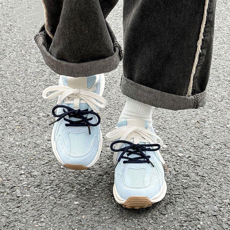 Running Shoes For Women Lace Up Sneakers Spring Autumn Mesh Breathable Vulcanized Shoe Trends  Light Casual Woman Footwear