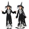 Glow in The Dark Witch Costume Halloween Cosplay Outfit for Kids Unisex Party Performance Robe for Halloween Parties And Festivals