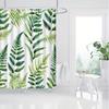 1pc Green Leaf Shower Curtain High Quality Polyester Fabric Vintage Country Style Waterproof Bathroom Decor Easy to Wash