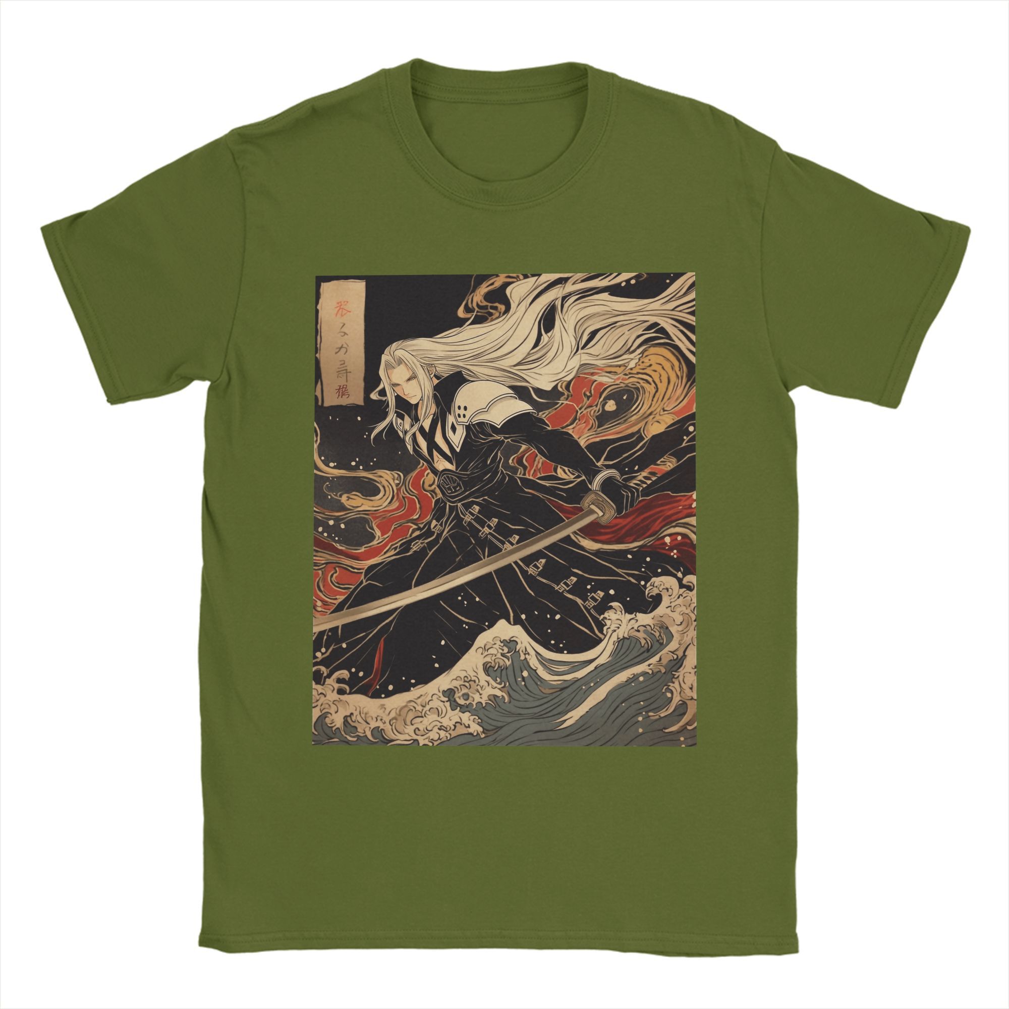

Sephiroth one winged angel soldier T Shirts Men s Pure Cotton Humor T-Shirt Round Collar Tee Shirt Short Sleeve Gift Idea 4XL
