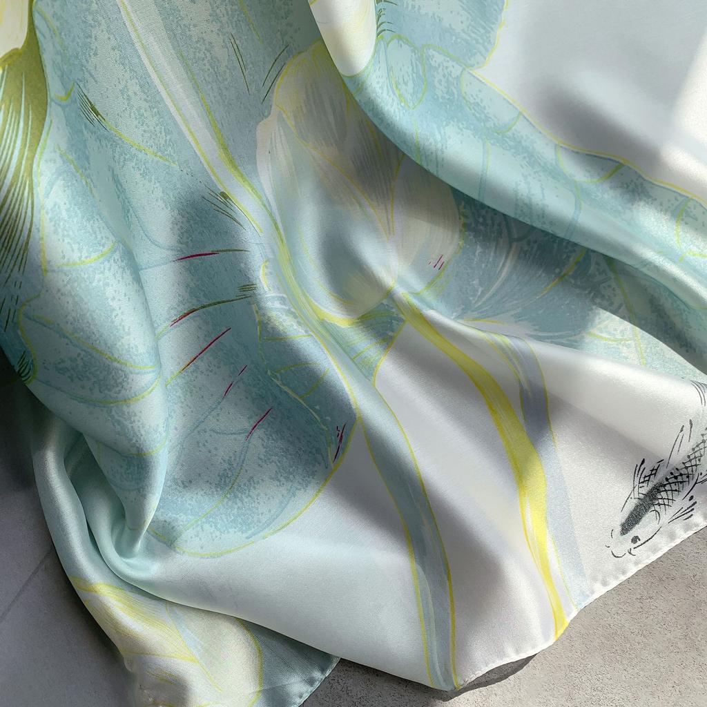 Hochwertige, luxuriöse Seidenschals, Stirnband, Schals, Halstuch für Damen, Ketten-Seidenschal, dekorativer Schal für Damen