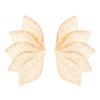 Exaggerated Gold Color Leaf Texture Fan Earrings For Women Metal Earing Jewelry  Trending New Women's Earrings Accessories