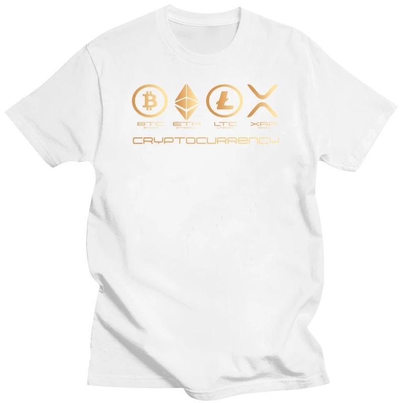 T Shirts Men Short Sleeve Bitcoin Crypto Cryptocurrency T-shirt Streetwear Tee Tops Pure Cotton Tshirt Merch