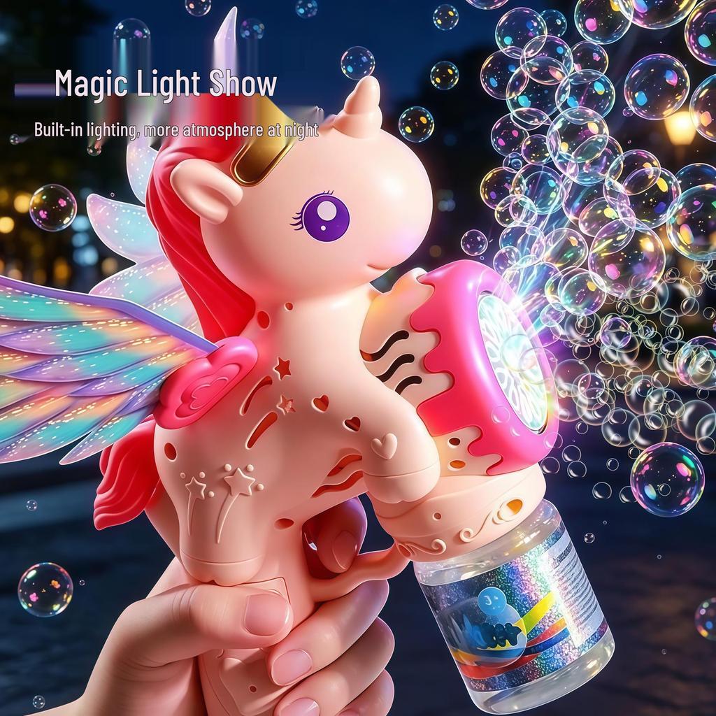 Popular Kid's 32-Hole Electric Bubble Gun - Automatic Handheld Toy for Bubbles