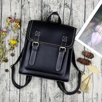 Nový módny trend PU koža Dvojitý batoh Bežný Retro batoh Tvarovaný Študentský batoh Dámsky batoh
