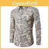 Fashion Mens Summer Casual Dress Shirt With Vibrant Floral Design And Comfortable Cotton Blended Fabric