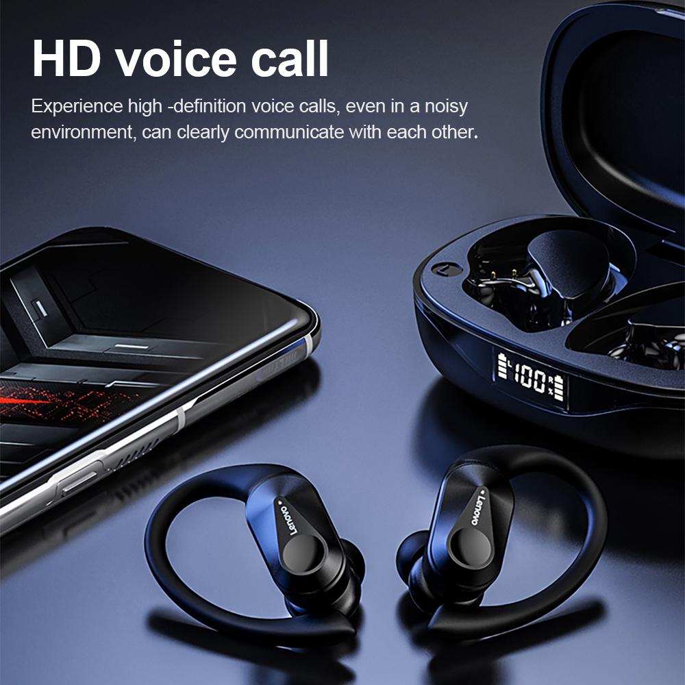 Lenovo Thinkplus LP75 True Wireless BT Headphones Sports Earbuds BT5.3 Chip HiFi Stereo Sound Long