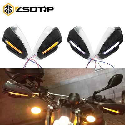 ZSDTRP Motorcycle Led Hand Guard Shield Windproof Motorbike Motocross Universal Protector Modification Protective