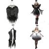 Womens Halloween Dark Angel Devil Costume Fancy Dress Ghost Bar Cosplay Party