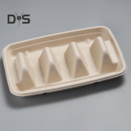 10/20 stk engangs tacoholdere for fester Robust tacobrettholder med skillevegger Miljøvennlig tacotallerken emballasjeboks for arrangementer Tacobarservering