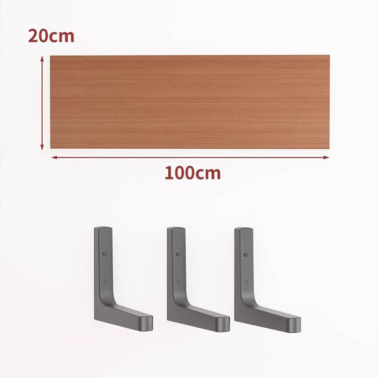 Paint-Free Floating Wall Shelf: Wooden Wall-Mounted Bookshelf and Storage Plank
