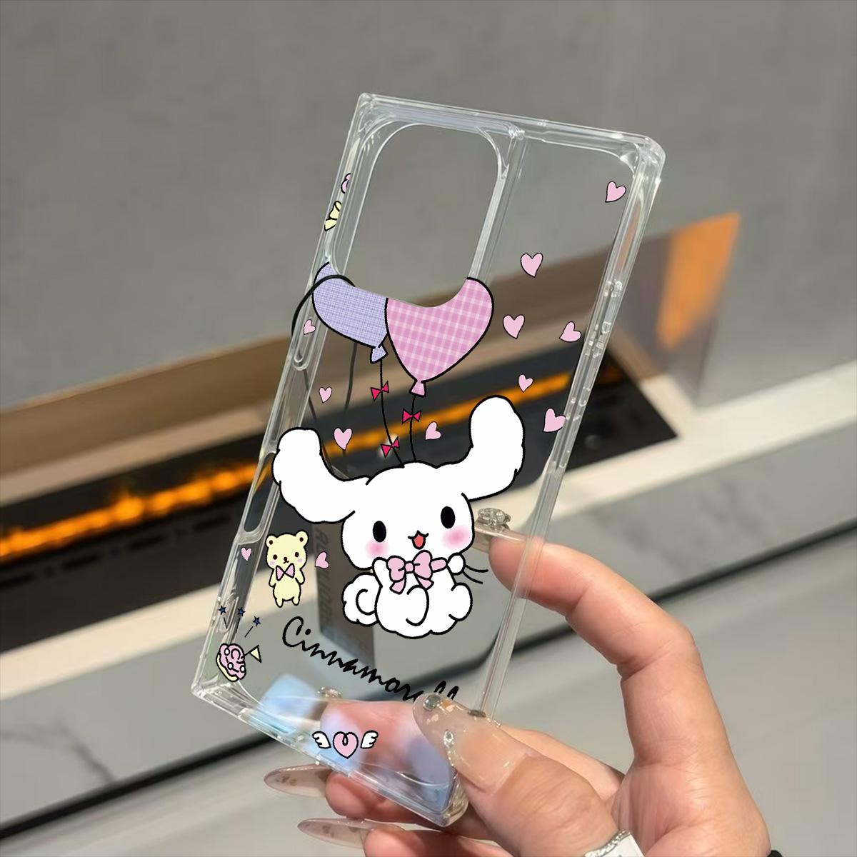 

Прозрачный квадратный чехол-трубка для защиты iPhone 11 16 ProMax 14 Pro Max 12 13 15 Plus, защита от окисления, чехол с рисунком шарика любви и кролика iphone 11 ProMax