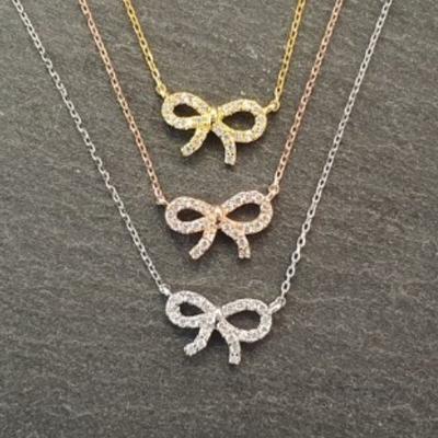 [Aslit] Full Silver 925 Daily Ribbon Cubic Women's Silver Necklace