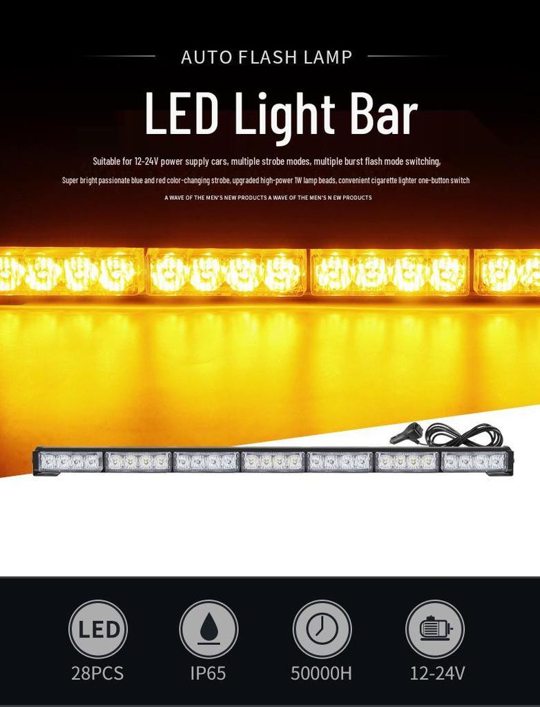 LED Strobe Warning Light for Trucks: Roof, Pilot, Rescue, and Long Bar Light