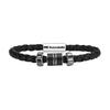 Faux Crystal Fortune Bead Bracelet Mens Black