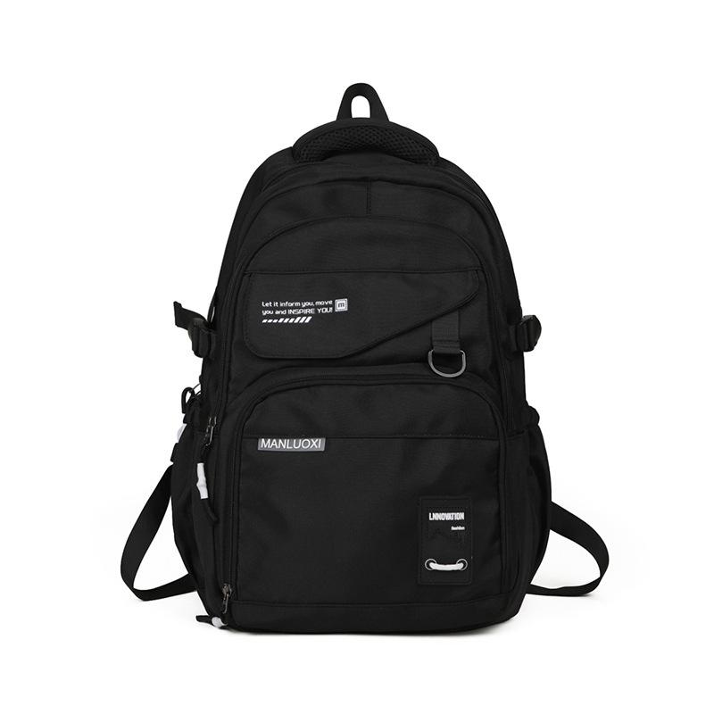 Schoolbag Male Trend Simple Couple Backpack Junior High School Student College Student Large Capacity ins Women's Backpack