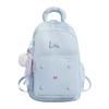 Schoolbag Macaron Color Button Backpack Female, Korean ins Girl Large Capacity School Bag, Junior High School Student