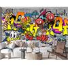 Fototapeta Graffiti Evropská ručně malovaná Graffiti Fototapeta vhodná pro ložnici Obývací pokoj Restaurace Tapeta