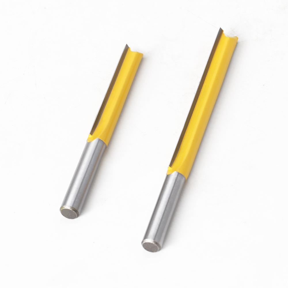 8-Flute 76mm Straight Router Bit - Carbide Slot Cutter for Wood Trimming & Grooving