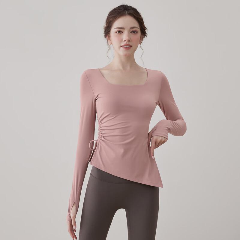 Youyou Women's Pleated Slim Fit Yoga Pilates Top