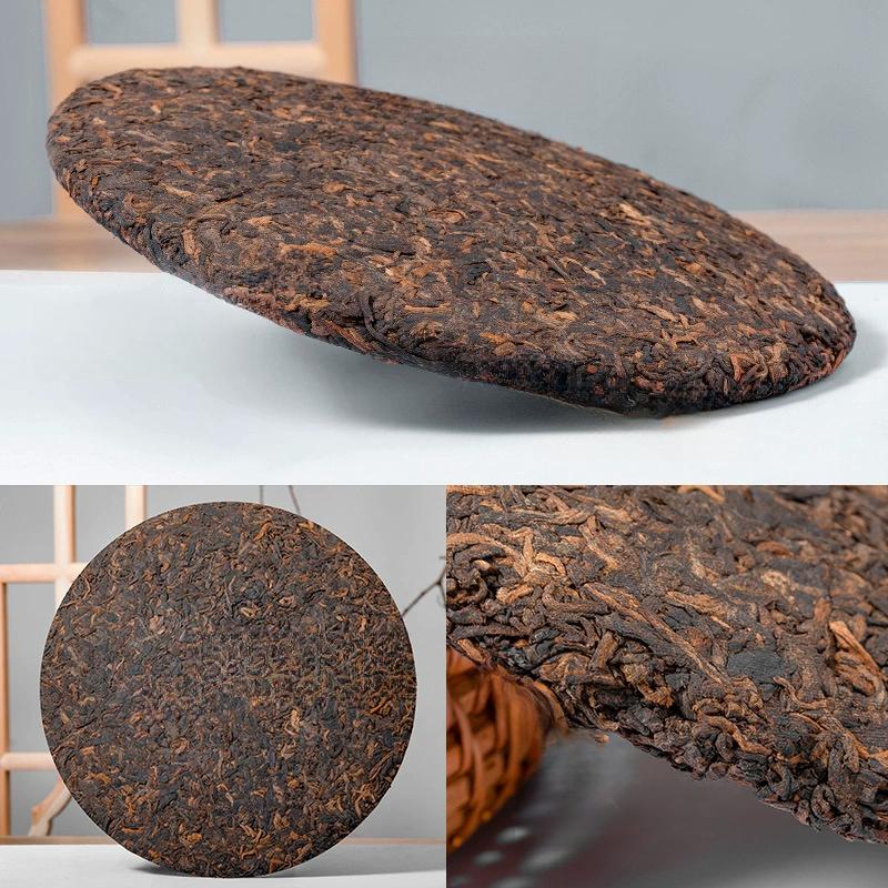 Puerh Ripe Tea Big Leaf Sun Dried Raw Tea 357g Fermented Aged Ripe Puer Tea Cake