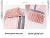 YJ6838 Women's Winter Down Jacket: Versatile Spliced Denim Lapel with Particle Fleece and 90% White Duck Down