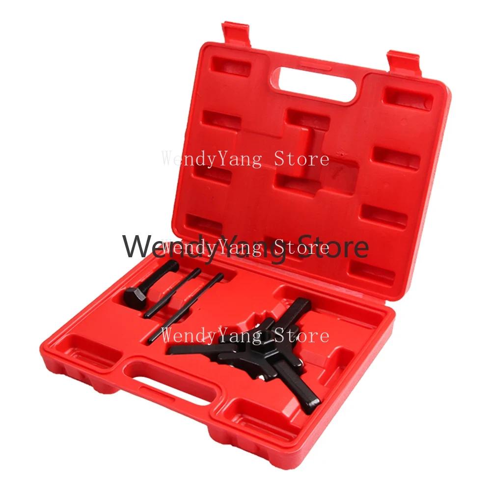 Harmonic Balancer Tool Crankshaft Pulley Puller Kit Three-jaw Belt Pulley Disassembly Tool for Chrysler
