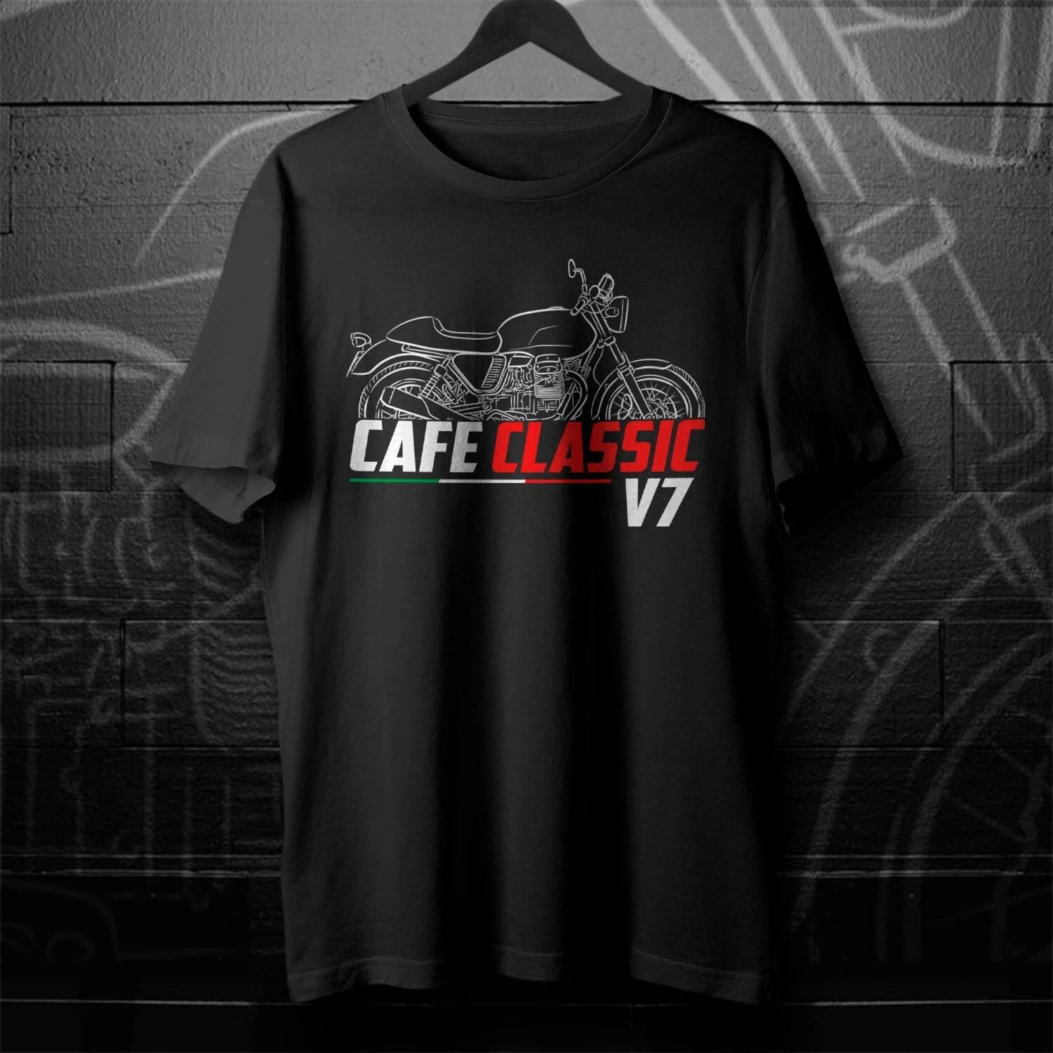 Black men s and women s T-shirt For Moto Guzzi V7 Fans S