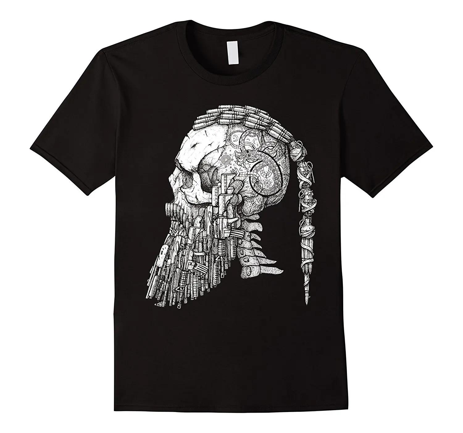 

Classic Gun and Ammunition Nordic Warrior Skull TShirt 100 Cotton ONeck Summer Short Sleeve Casual Mens Tshirt Size S3XL 4XL