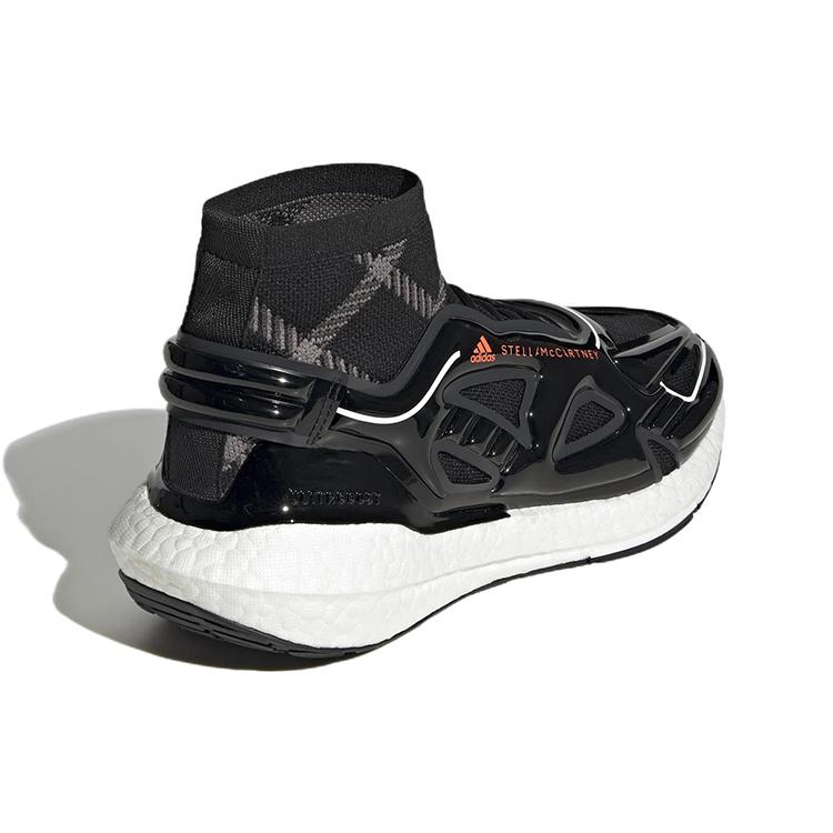 New Adidas Stella McCartney X UltraBoost 22 Elevated 'Core Black Signal Orange' Women's HQ6187