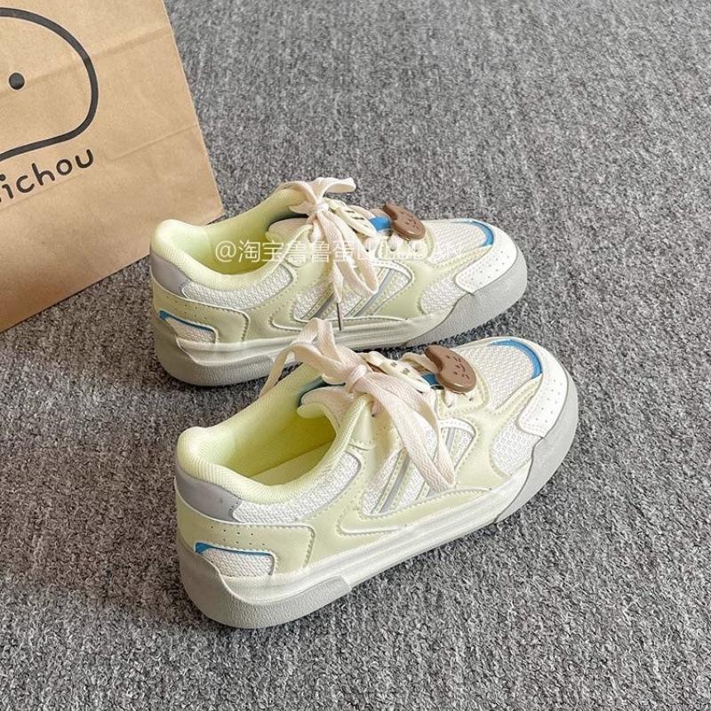 Mesh breathable thick-soled white shoes women's summer board shoes versatile casual shoes