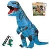GOKEI Dinosaurier Halloween Lustiger Dinosaurier Cosplay Aufblasbarer Tyrannosaurus Rex Aufblasbares Kostüm für Schule und Blaues Kostüm, Erwachsener, Kostüm, Kostüm,