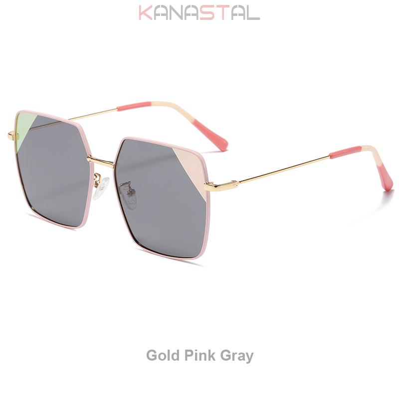 Women Sunglasses UV400 Polarized Sun Glasses Big Metal Eyeglasses Frame Camping Sunscreen Party Goggles Anti Glare Shade Eyewear