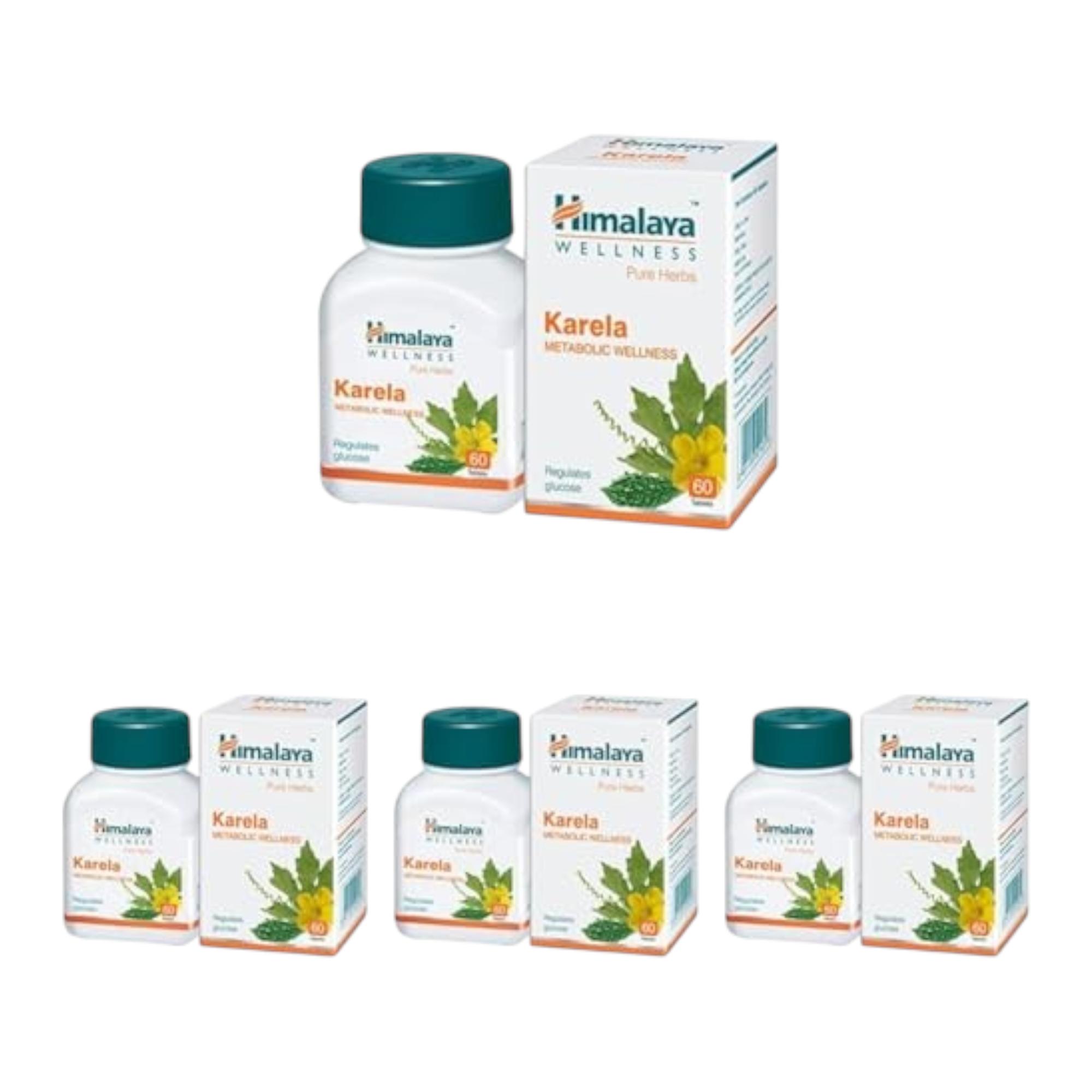 

Himalaya 4 x Wellness Pure Herbs Karela Metabolic Wellness 60 Tablets Each Natural Support - Total 240 Tablets