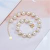 Real Natural Freshwater Pearl Gold Bracelet Woman,Vintage 18k Gold Pearl Bracelet Jewelry Baby Girl Wife Annniversary Gift White