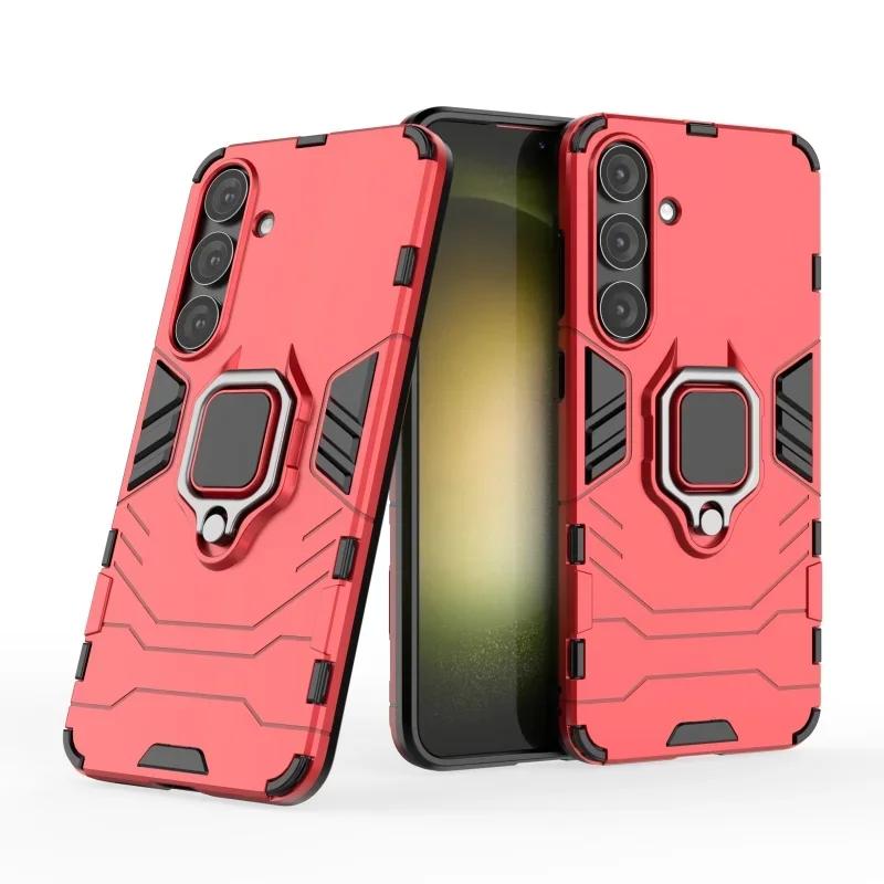 Für Samsung Galaxy S25 S24 Plus 23 Ultra Hülle Magnetischer Halter Ring Panzer Stoßfeste Hüllen für Samsung A13 A06 A05 A36 Rückseite