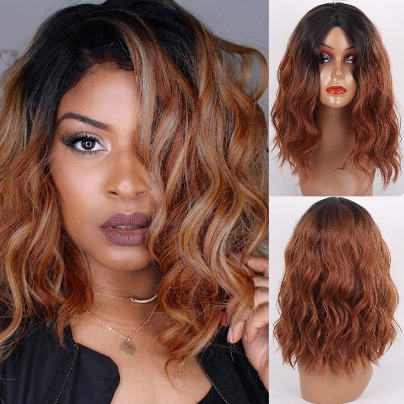 Capelli sintetici a onda d'acqua corta 4 colori disponibili Parrucca per donna Capelli finti giornalieri in fibra resistente al calore