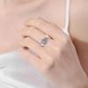 S925 Sterling Silver Jewelry 1 Carat Engagement Ring Moissanite Ring Female Wedding Ring Gift for Girlfriend Exquisite Jewelry Gifts