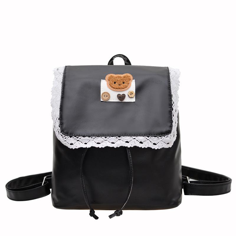 Schoolbag Korean Version Cartoon Bear Backpack Female 1011 New Niche High Sense Cute Fashion Trend Student Bag Female