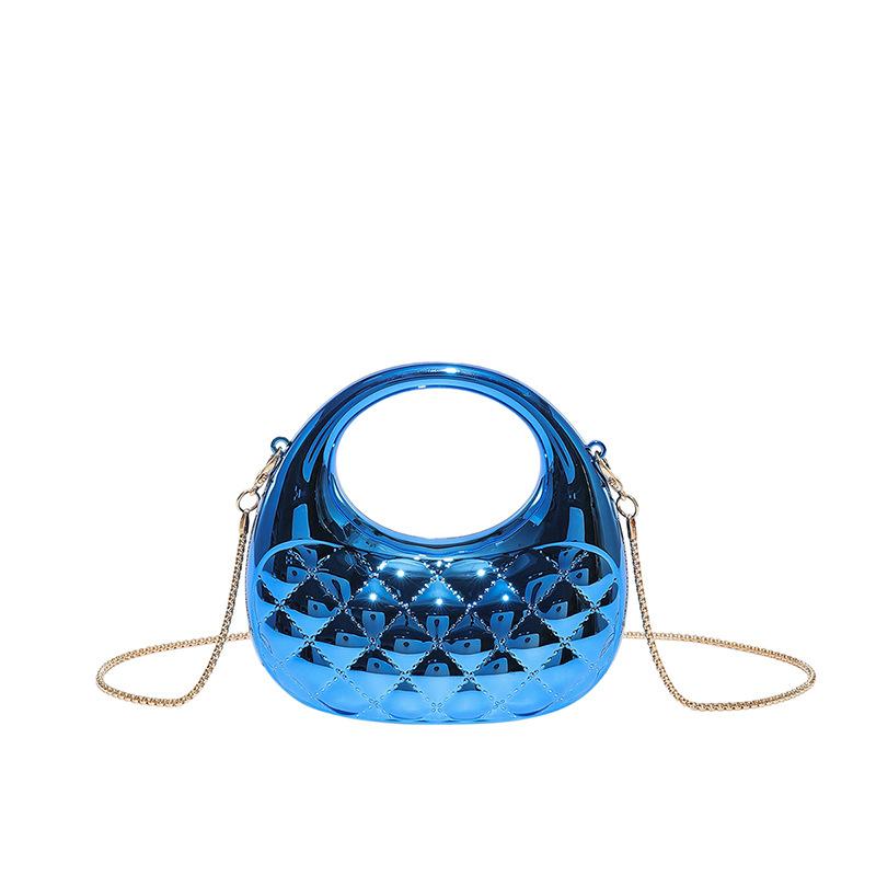 

New acrylic bag rhombus mini chain bag banquet colorful clutch messenger bag синій