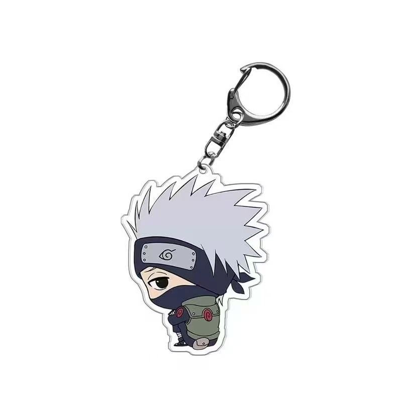 

New Naruto Cartoon Q Version Pendant Naruto Sasuke Anime Peripheral Acrylic Pendant Decoration School Bag Keychain Gift Kawaii