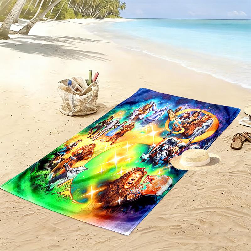 Fantasy Adventure Journey beach towel Outdoor camping soft quick-drying swim towel Absorbent bath towel swim printing Outdoor picnic beach mat